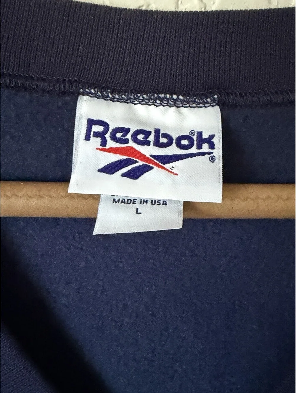 Vintage 90s Made in USA Reebok Navy Blue Cutoff Sweater Vest Size L